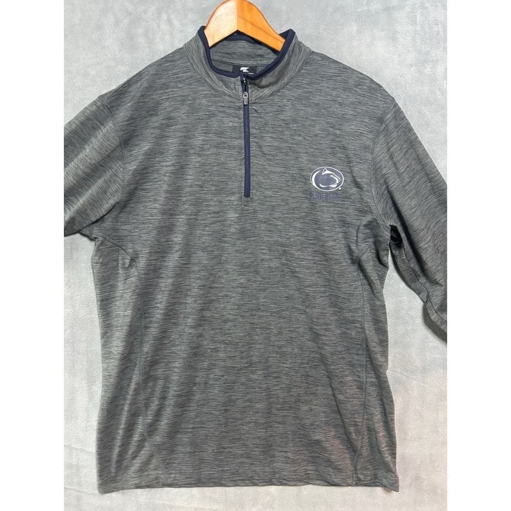 Penn State Nittany Lions 1/4 Zip Pullover Shirt Jacket Gray Colosseum Men's M